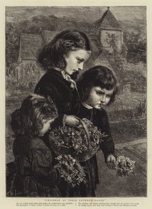 Kinderen bij het Graf van hun Vader